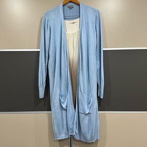 Joseph A long baby blue summer cardigan lightweight